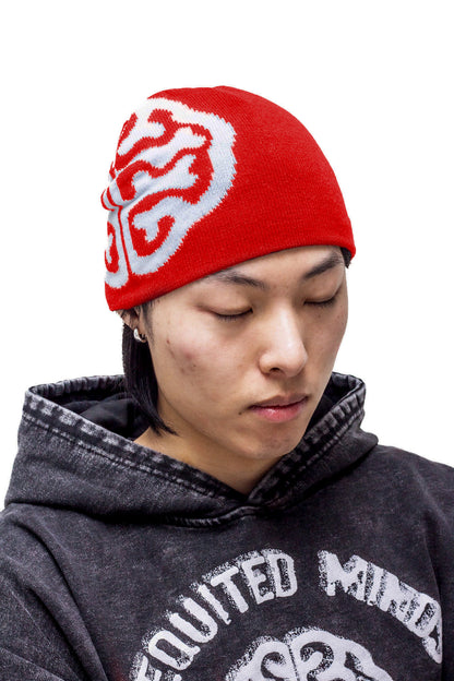 RED LOGO BEANIE