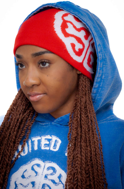 RED LOGO BEANIE